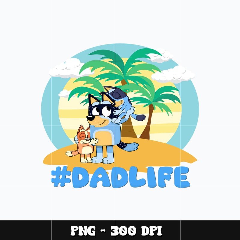 Bluey summer dadlife Png