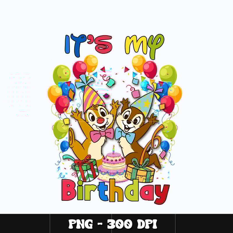 Chip 'n' Dale it's my birthday Png