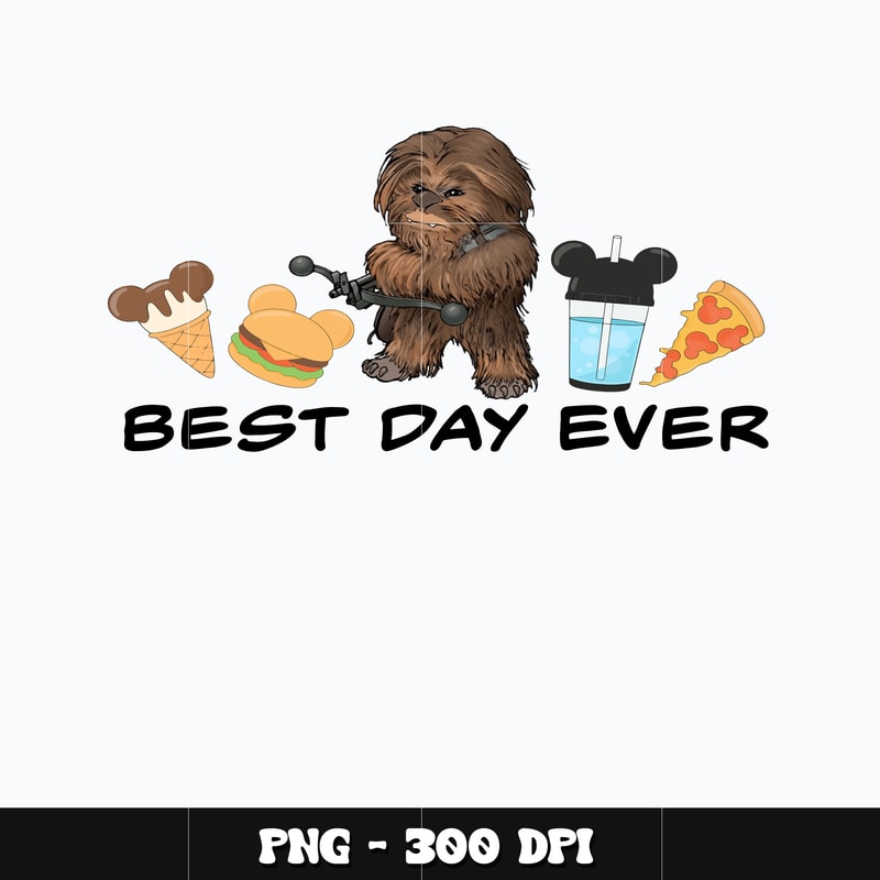 Star wars Chewbacca best day ever Png