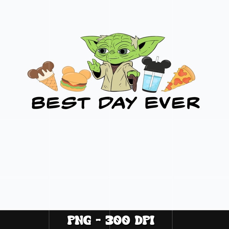 Star wars Baby yoda best day ever Png