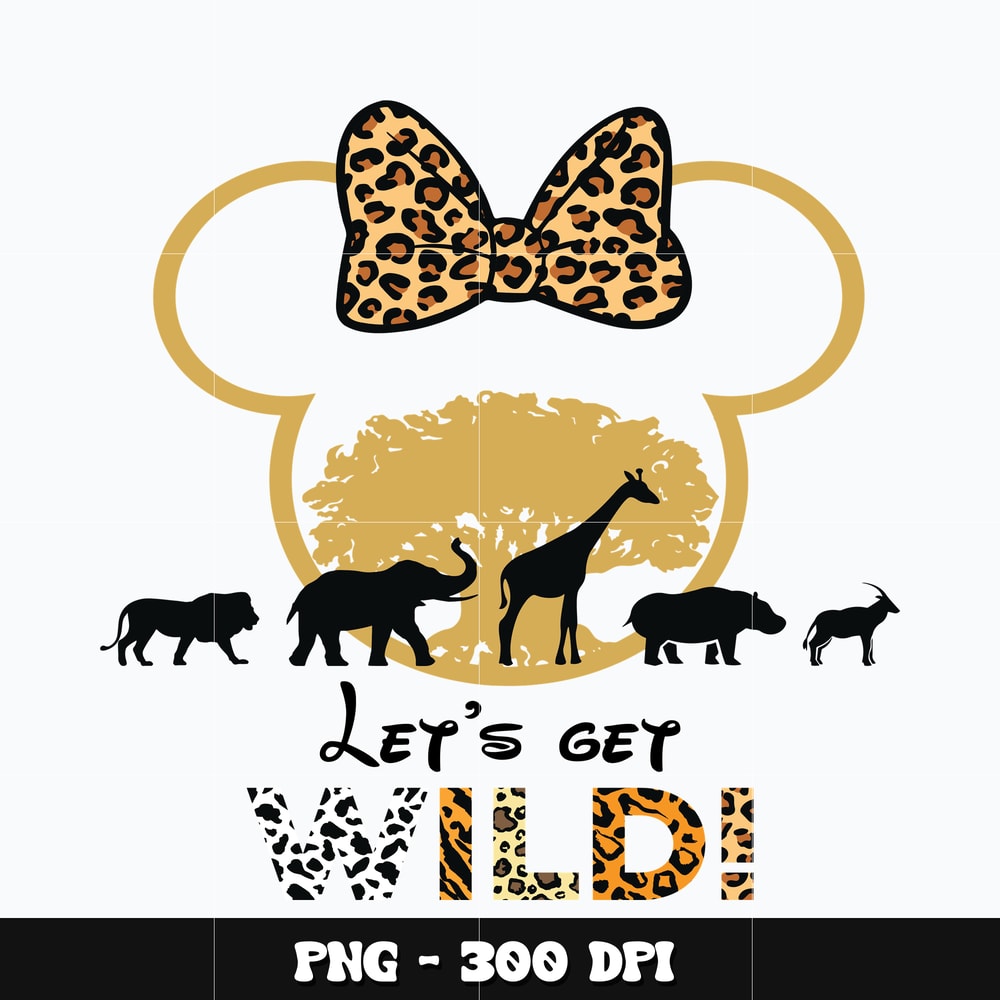 Minnie let's get wild Png