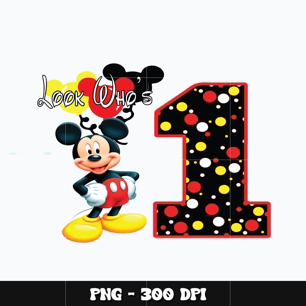 Mickey look who's 1st Png