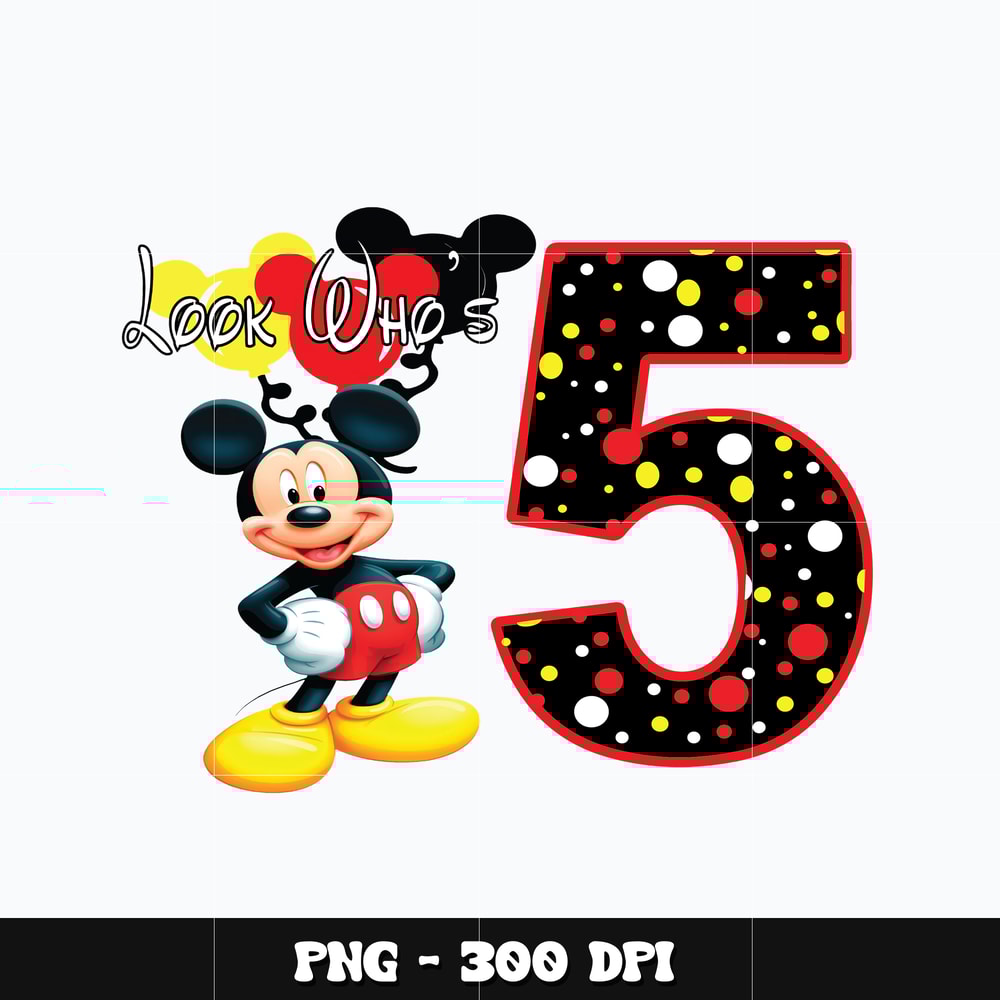 Mickey look who's 5th Png