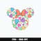 Minnie head color heart Png