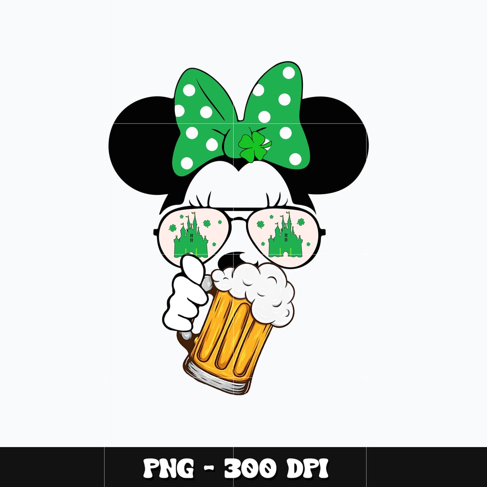Minnie mouse drink beer Png