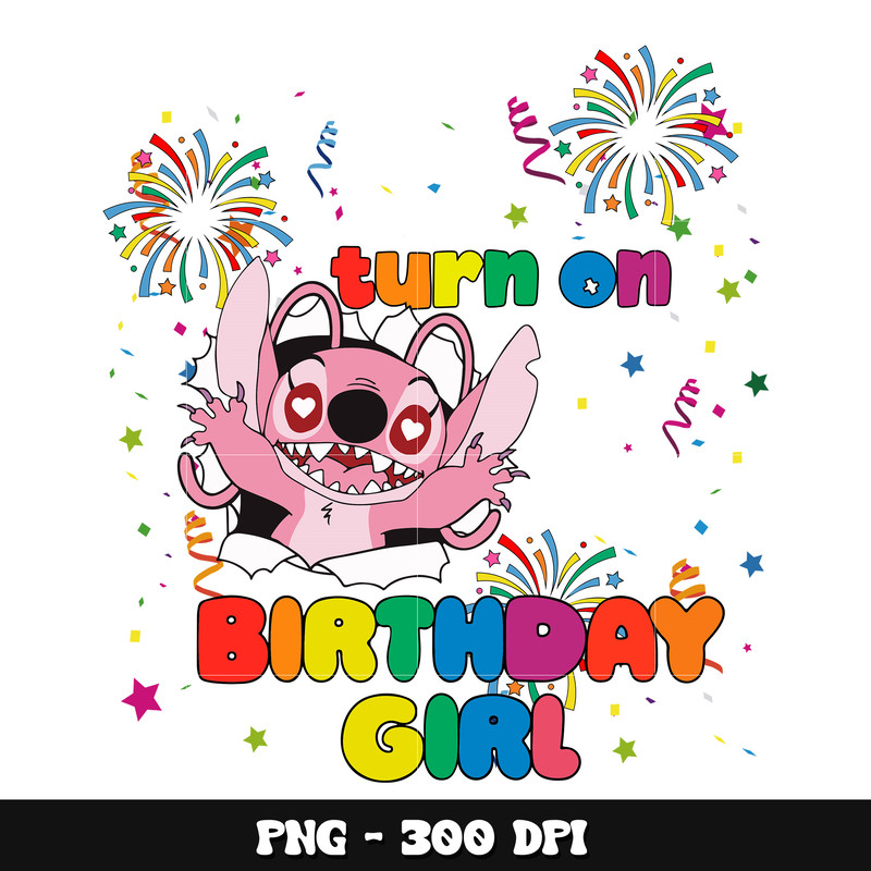 Angel turn on birthday girl png