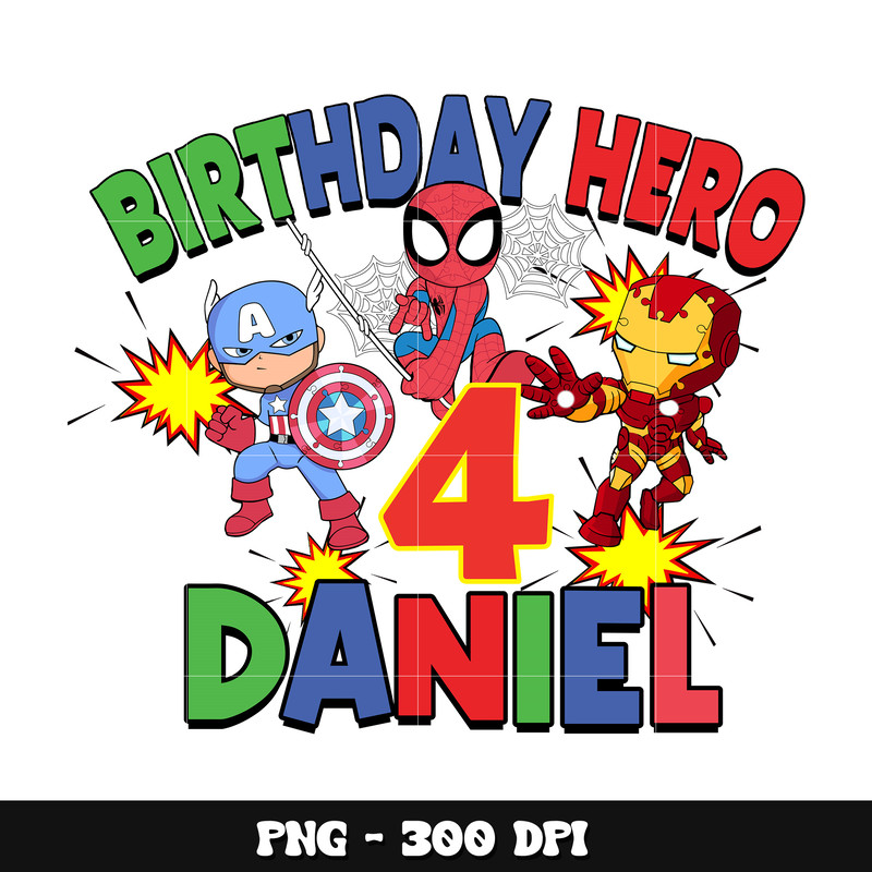Birthday hero 4th daniel png