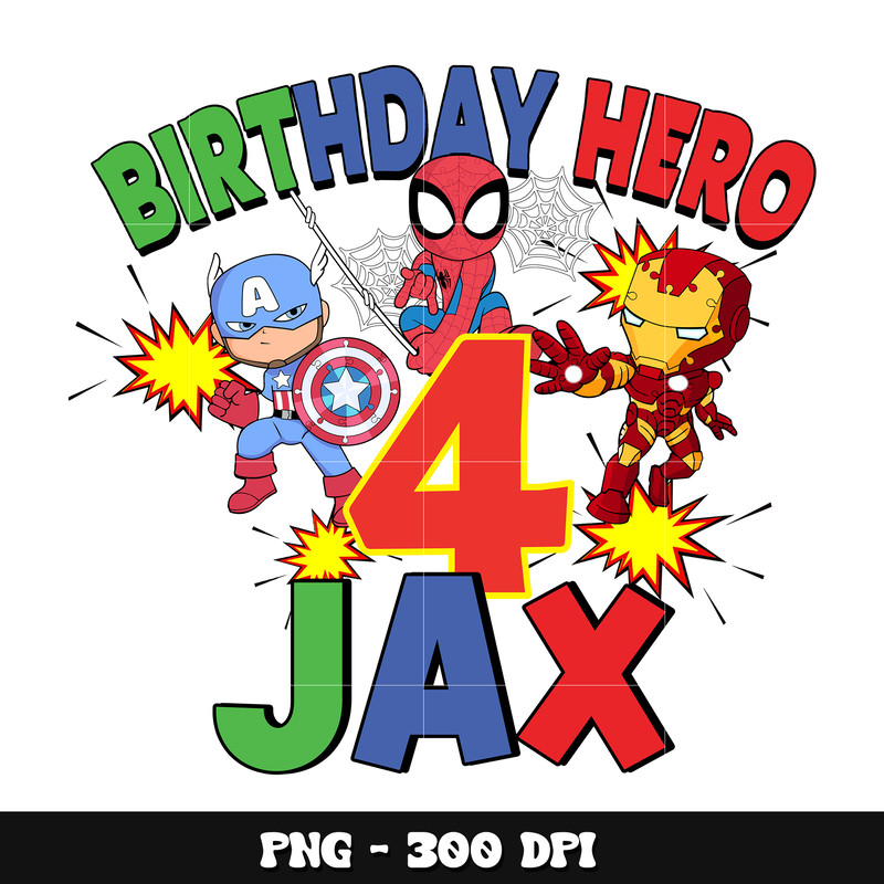 Birthday hero 4th png