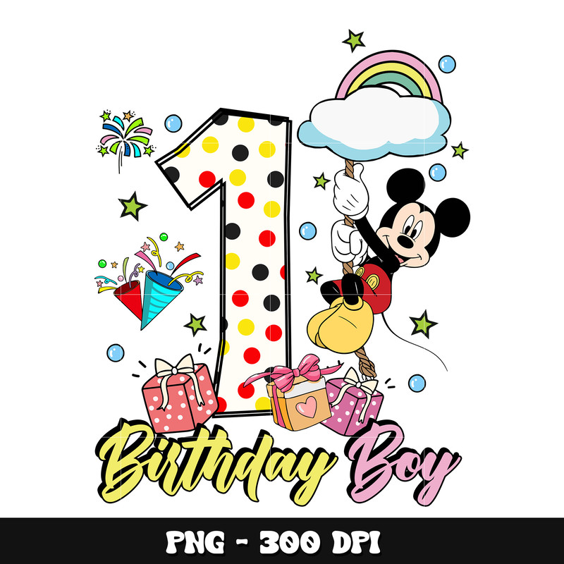 Mickey 1st birthday boy png