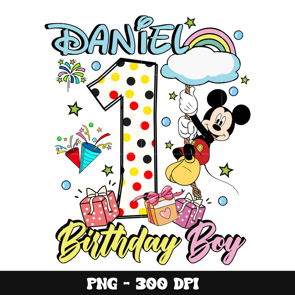 Mickey daniel 1st birthday boy png