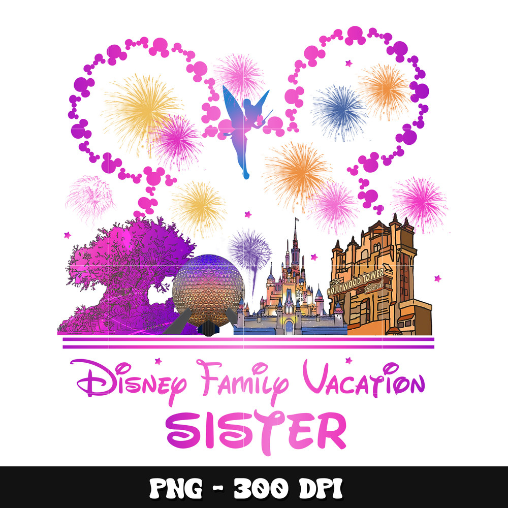 Mickey disney family vacation sister png