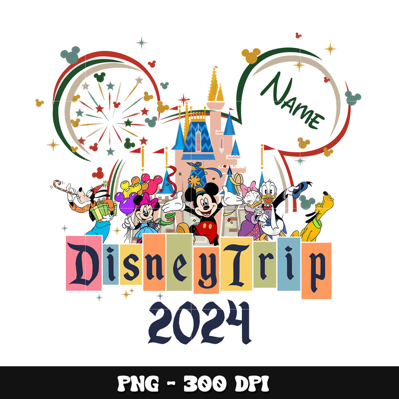 Mickey disneytrip name 2024 png