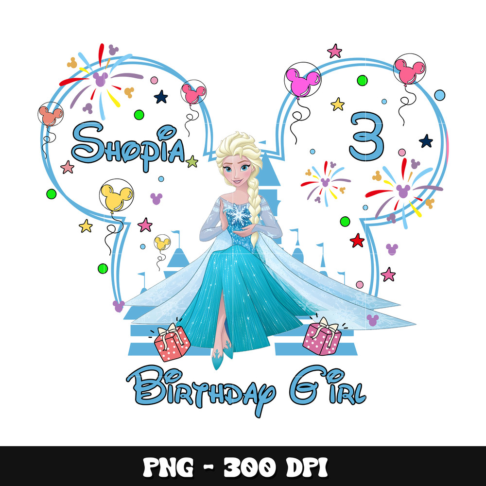 Mickey elsa 3rd birthday girl png