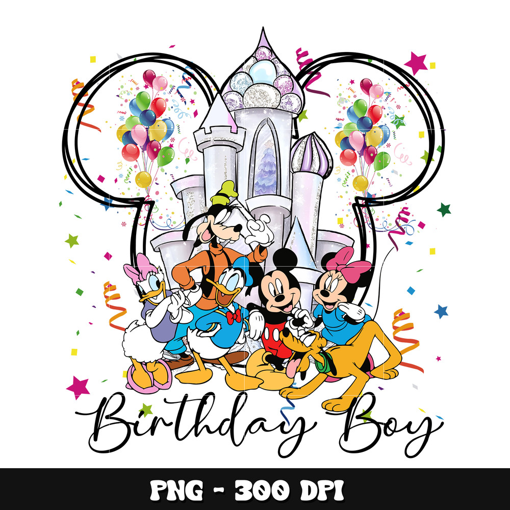 Mickey disney head birthday boy png