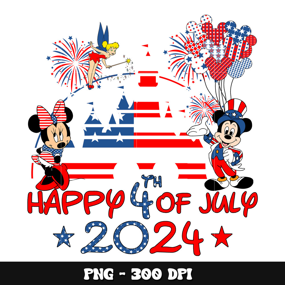 Mickey minnie happy 4th of july png