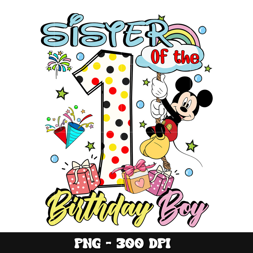 Mickey sister of the birthday boy png