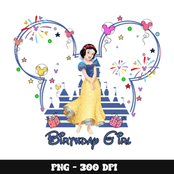 mickey snow white birthday girl png