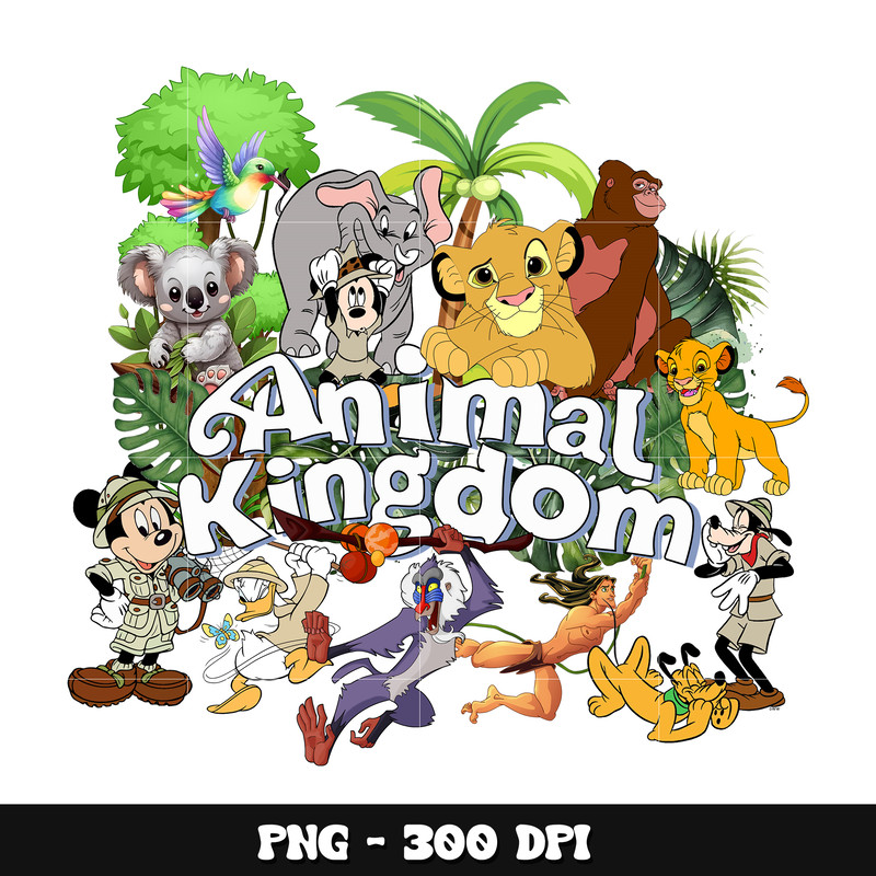 Mickey x animal kingdom friends png