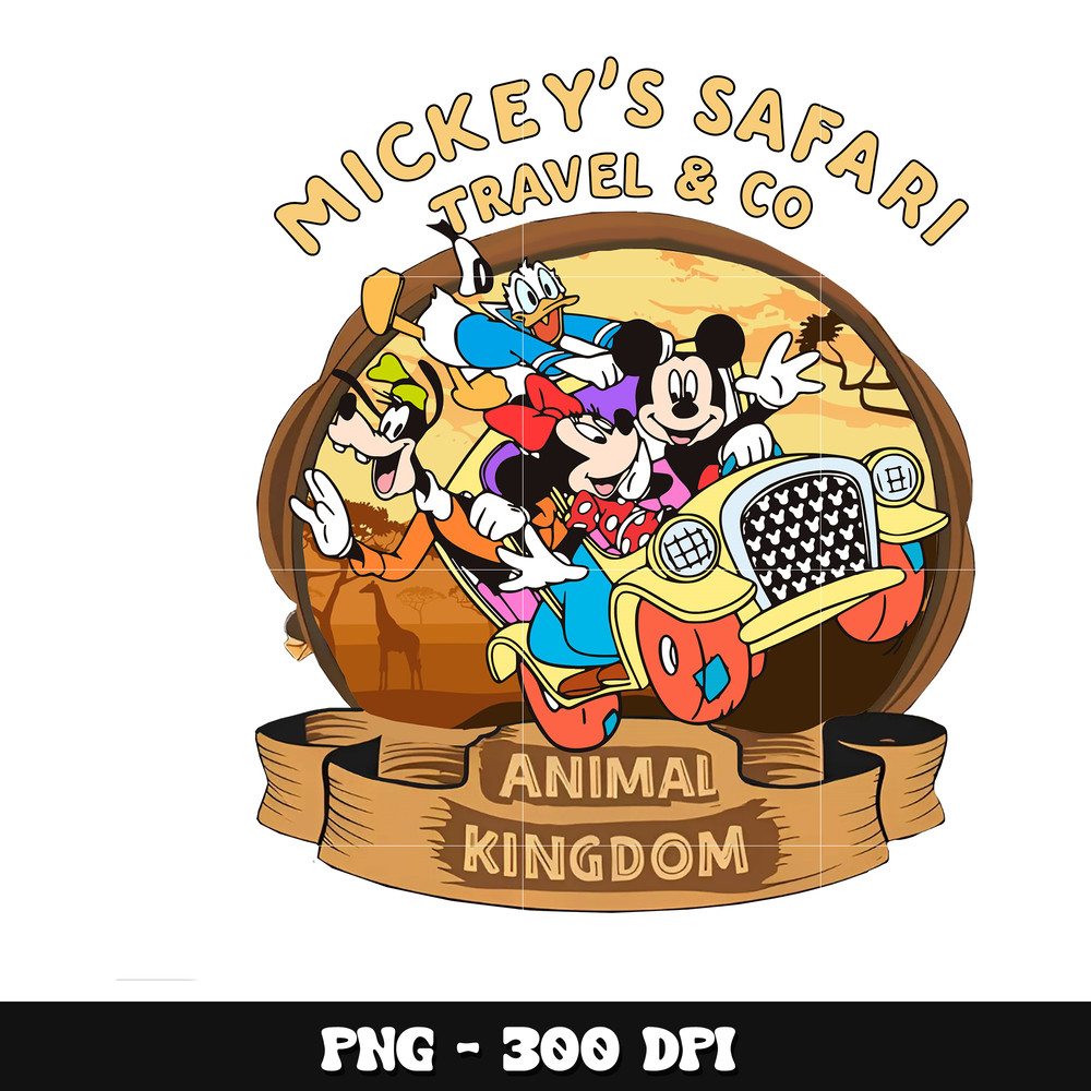 Mickey's friends safari travel and co png