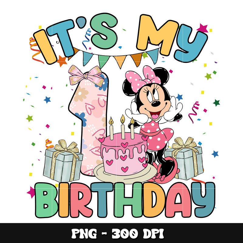 Minnie it's my 1st birthday png