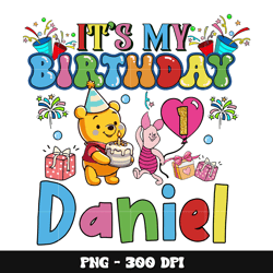 pooh its my 1st birthday png