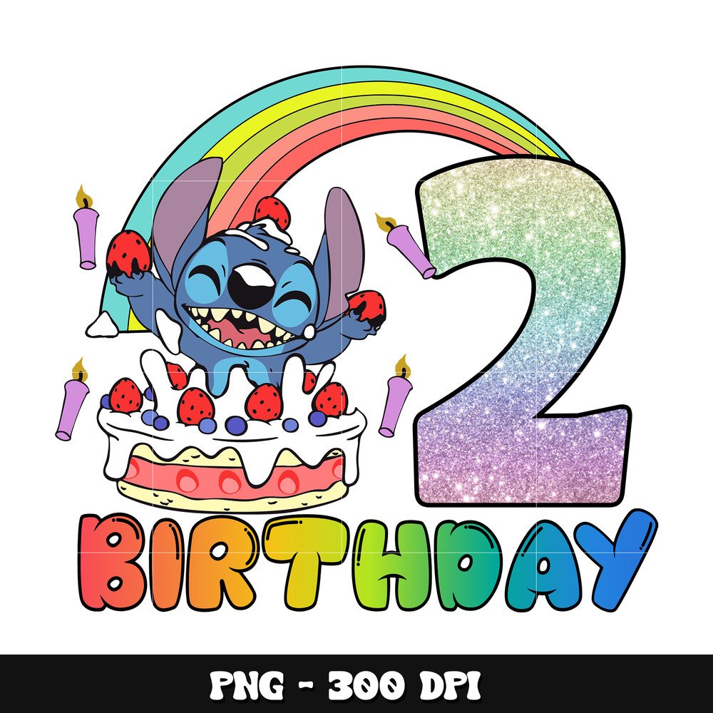 Stitch 2nd birthday png