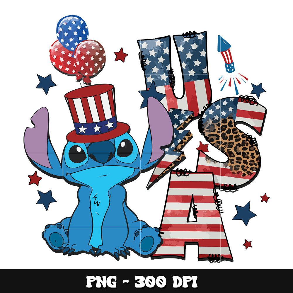 Stitch usa happy 4th of july png
