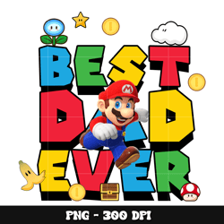 super mario best dad ever png