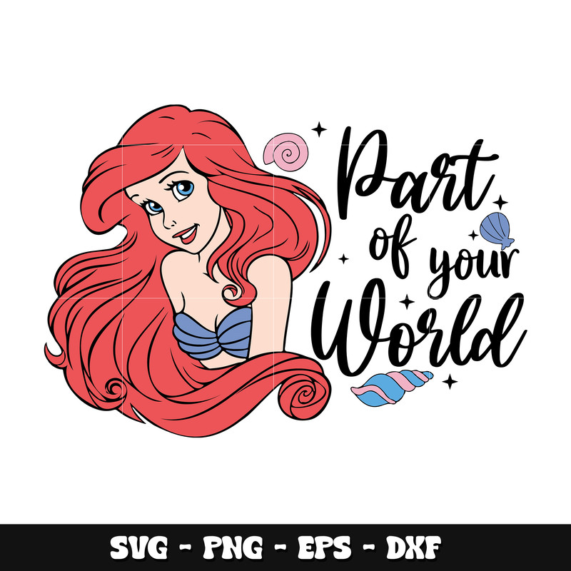 Ariel part of your world svg