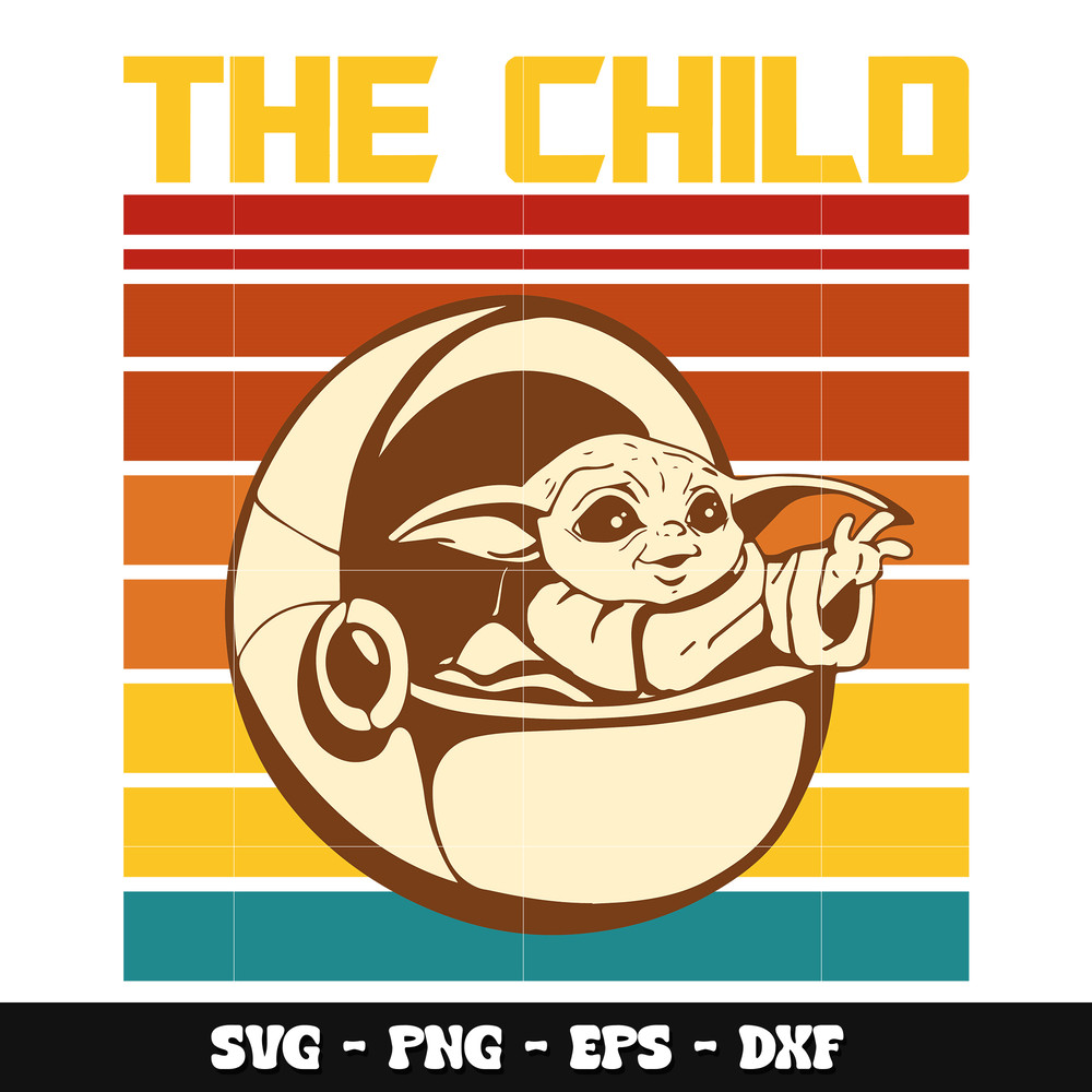 Baby yoda the child svg