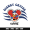 Donald disney cruise name svg