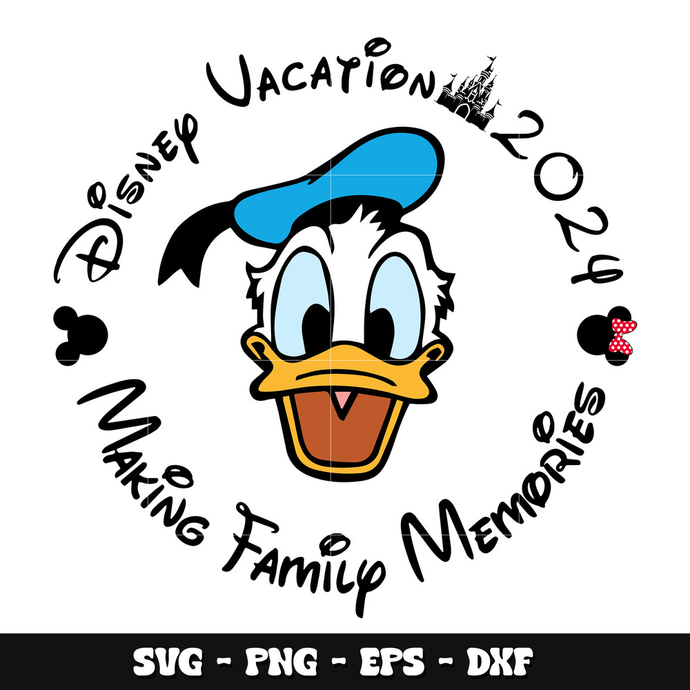 Donald disney family vacation 2024 svg