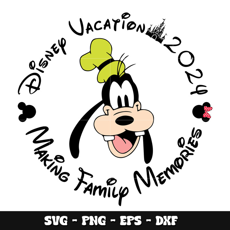 Goofy making family memories svg