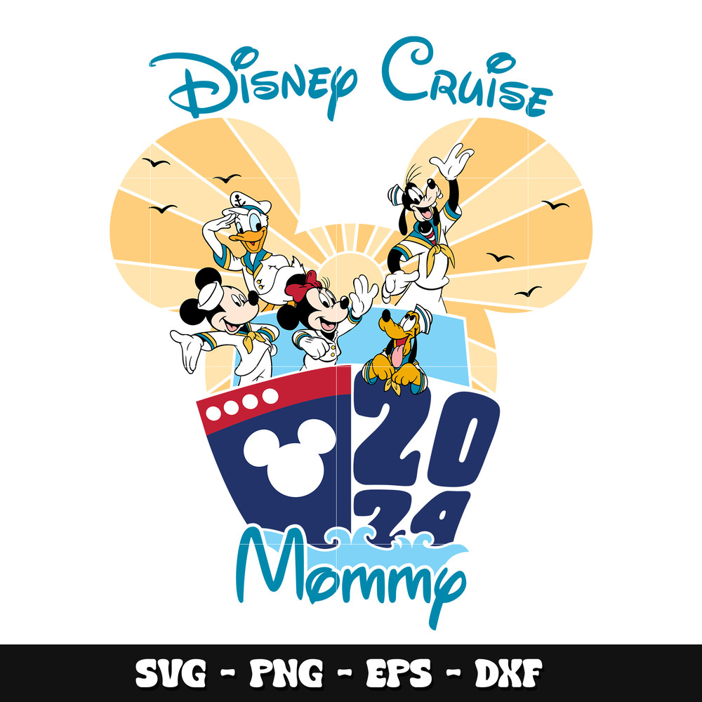 Mickey and friends disney cruise mommy svg