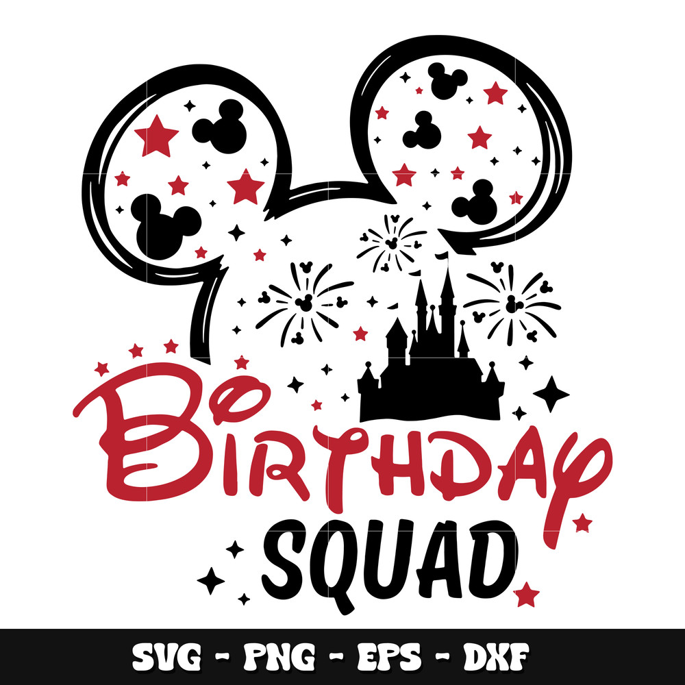 Mickey birthday squad svg