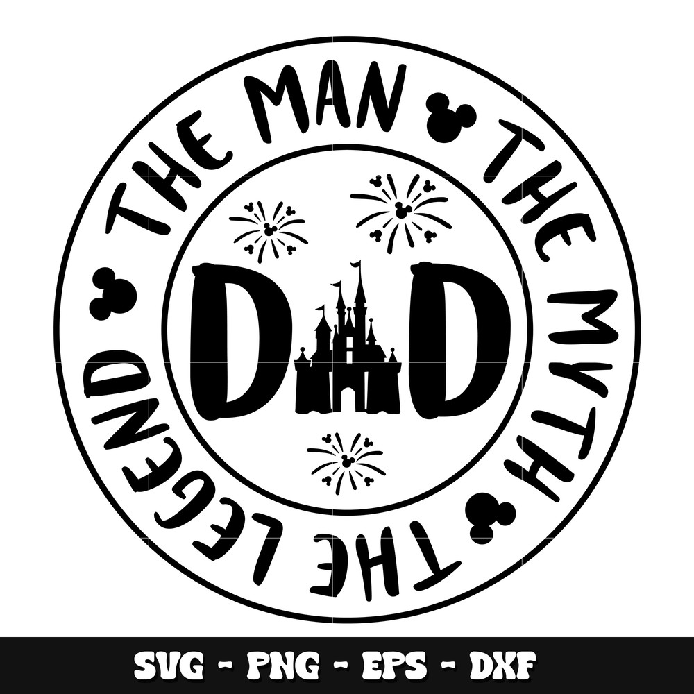 Mickey dad is the man svg