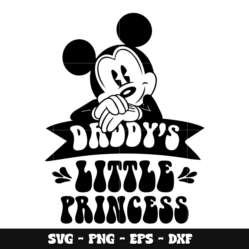 Mickey daddy little princess svg