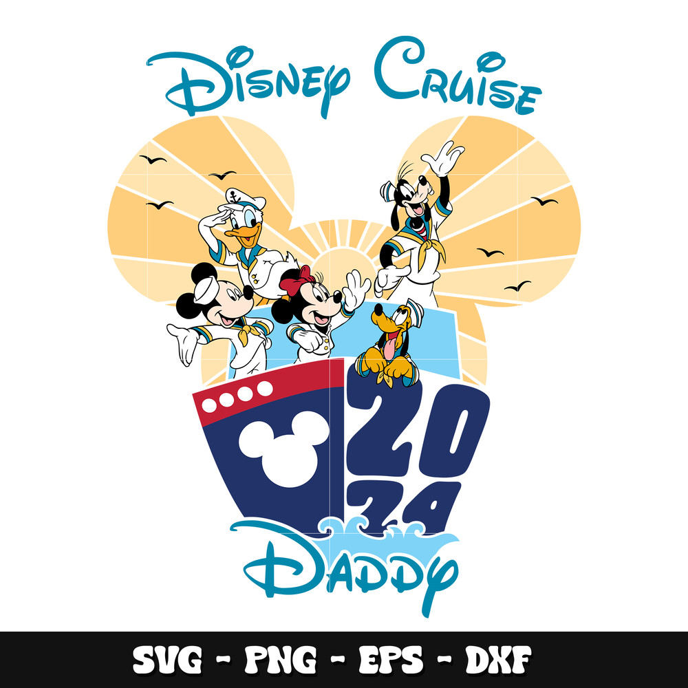 Mickey disney cruise daddy svg