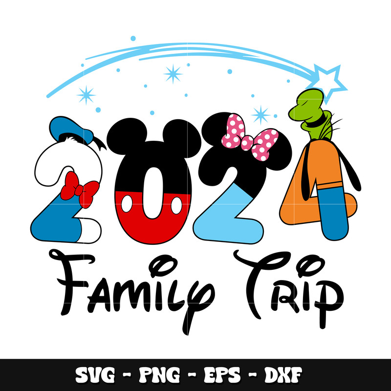 Mickey family trip 2024 svg
