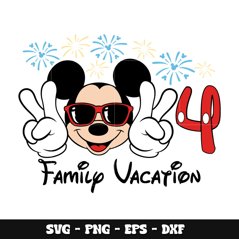 Mickey family vacation 2024 svg