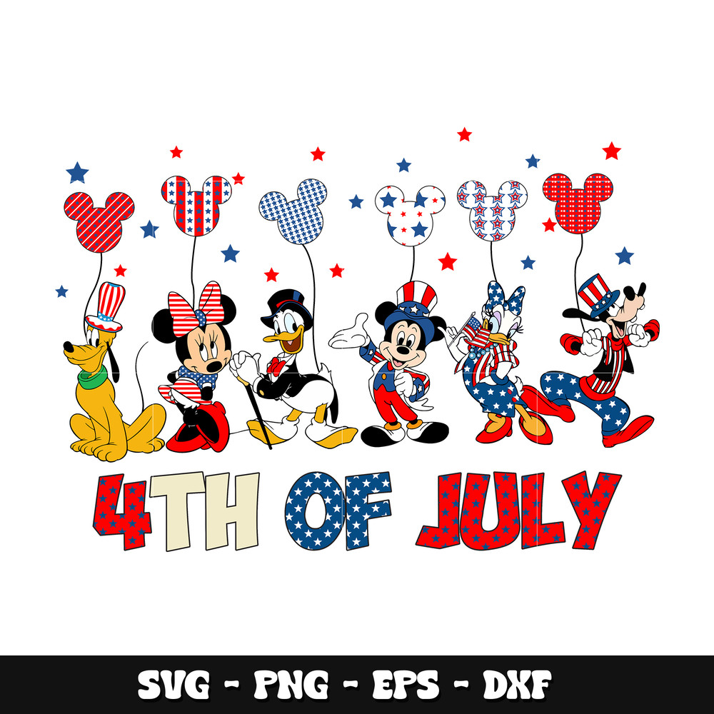 Mickey friends 4th of july svg