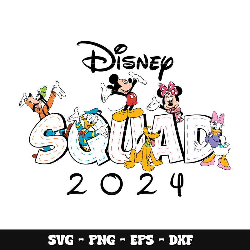 Mickey friends disney squad 2024 svg