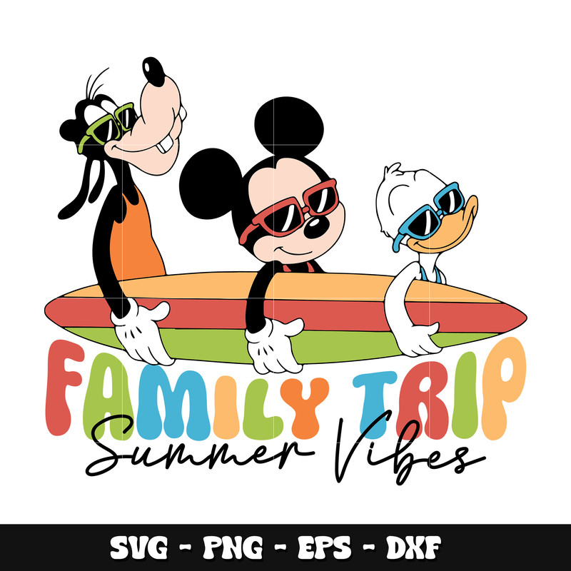 Mickey friends summer vibes svg
