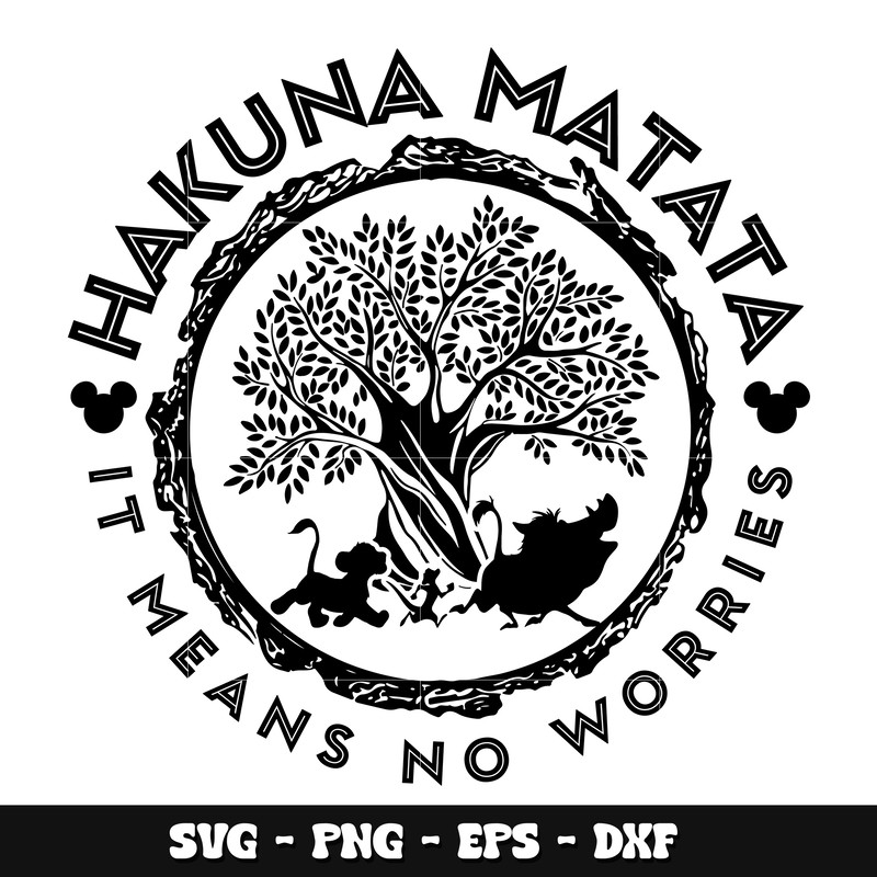 Mickey hakuna matata svg design
