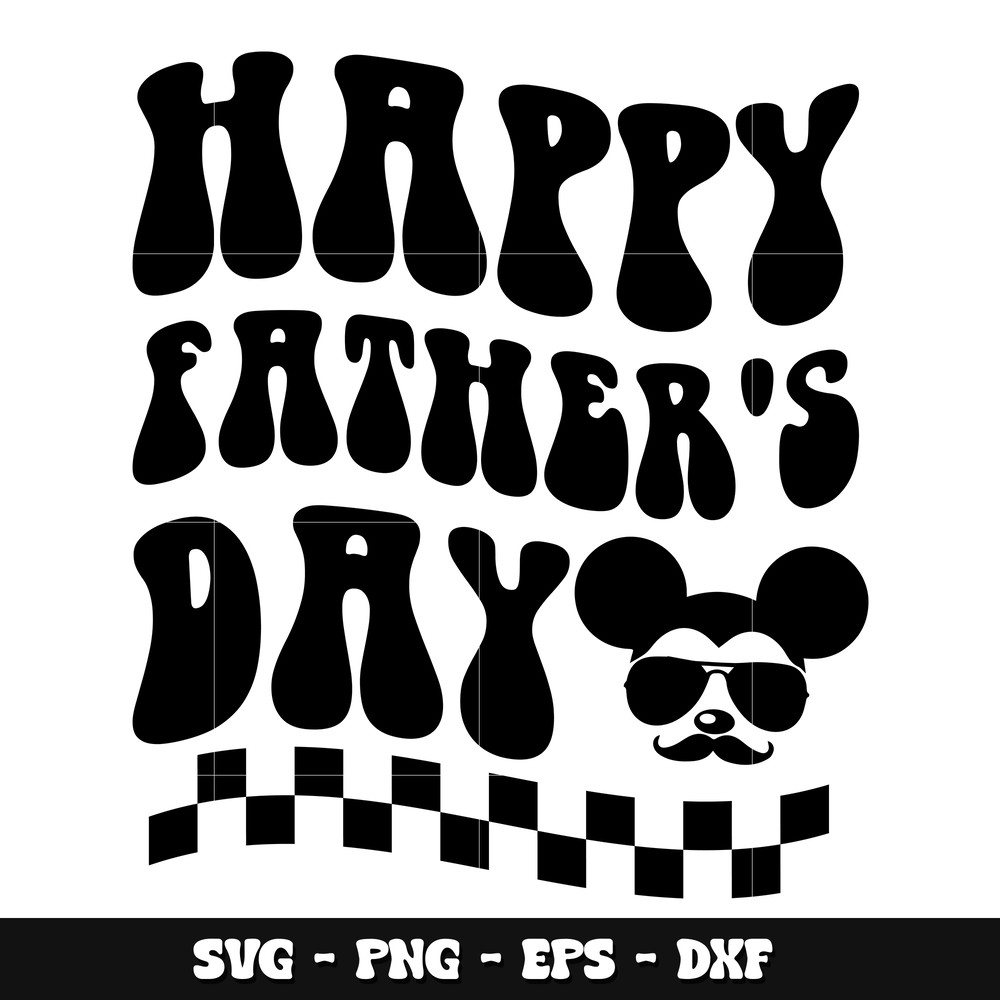 Mickey happy father's day svg