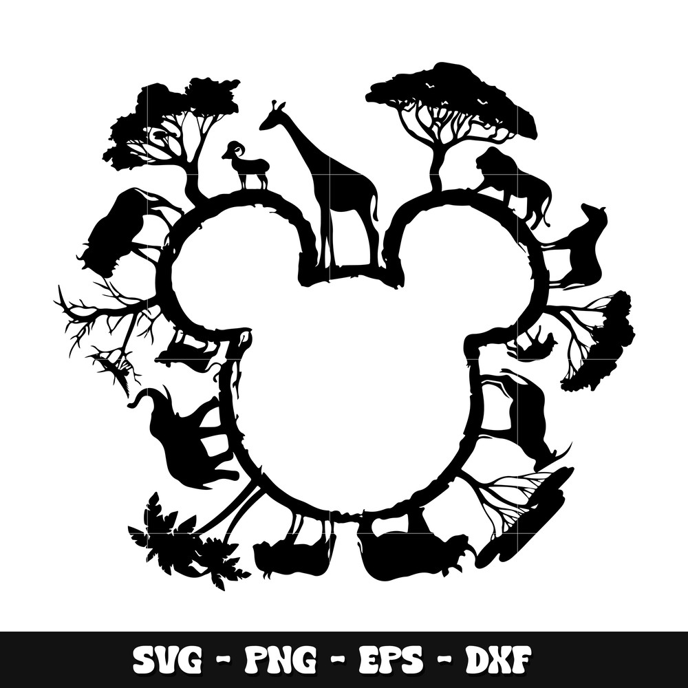 Mickey head animal svg