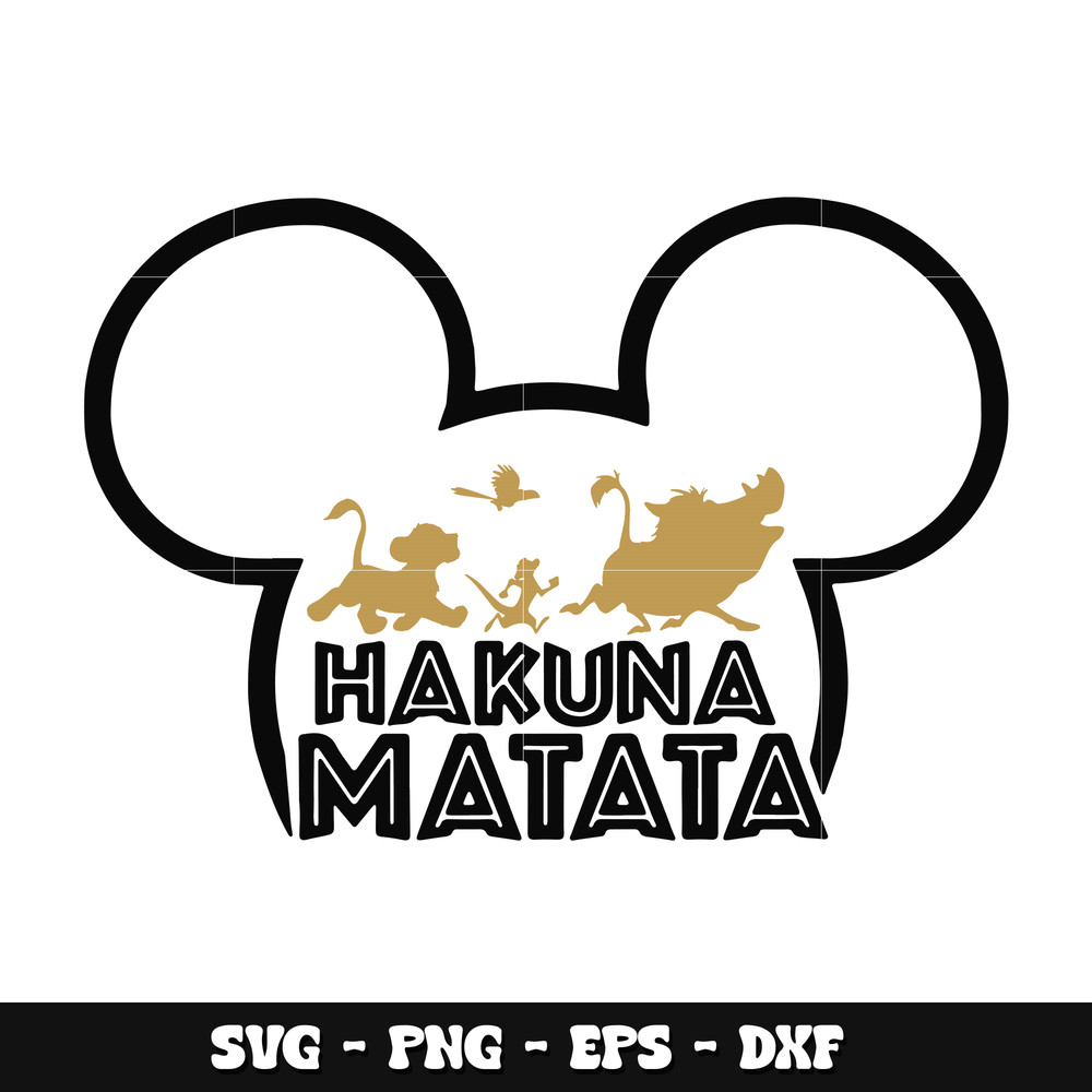Mickey head hakuna matata svg