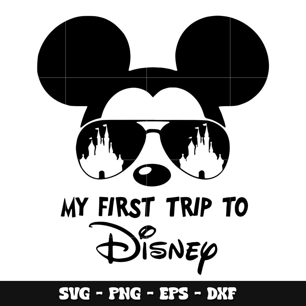 Mickey head my first trip to disney svg