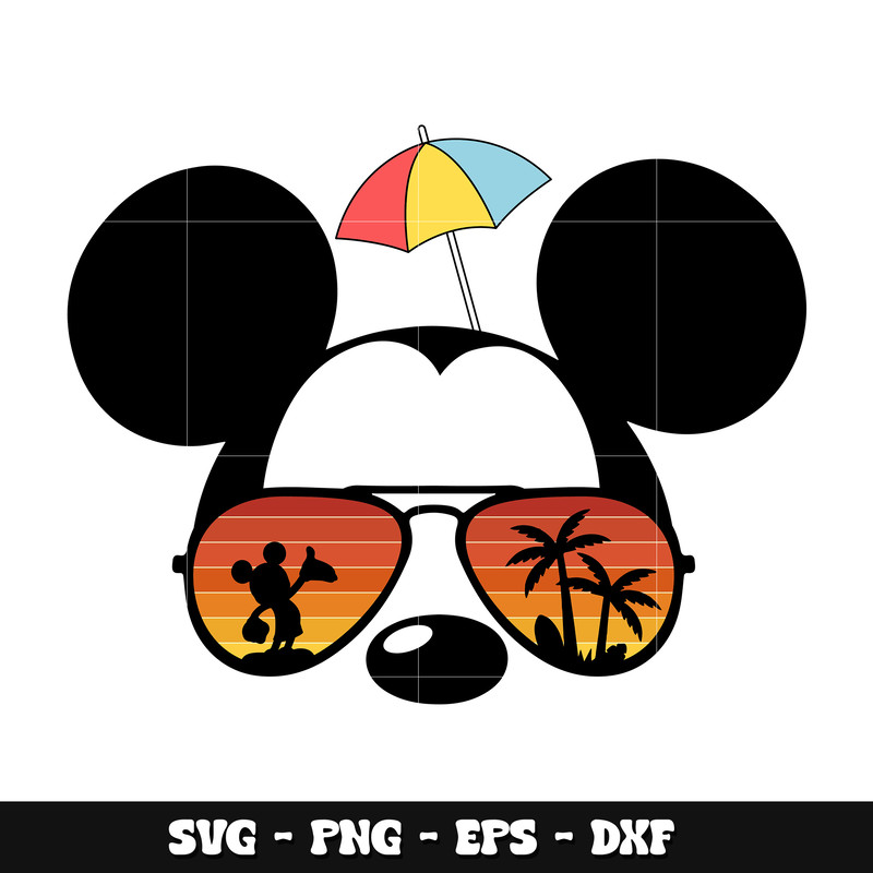Mickey head vacation svg