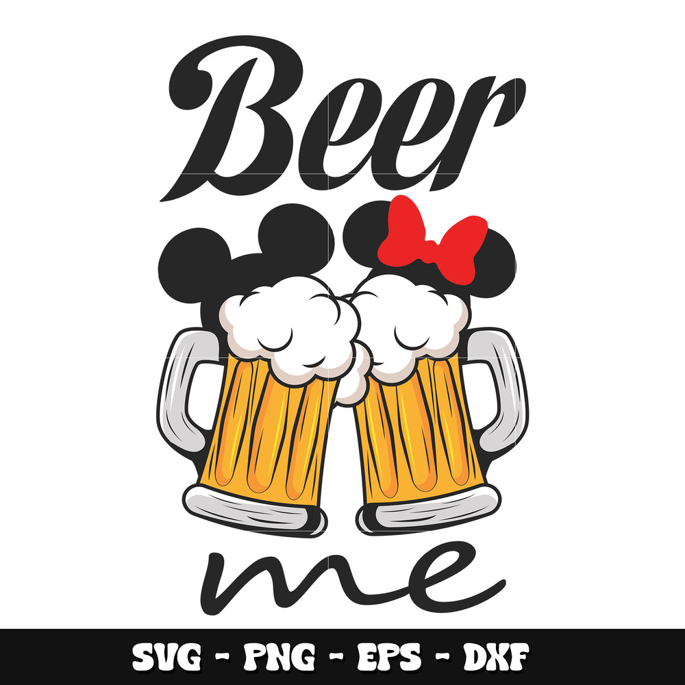 Mickey minnie beer svg